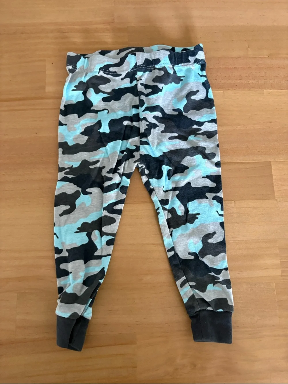 Kids Long Sleeve Camo Pajama Set - Blue/Gray